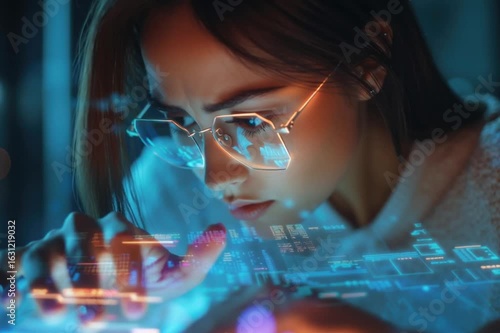 Wallpaper Mural scientist looking through a microscope Torontodigital.ca