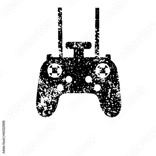 Vector Distressed gamepad with antenna details.