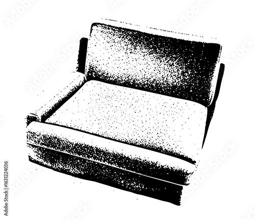 Vector Minimalist vector of a modern sofa.