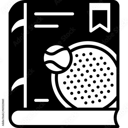 Padel Rules Book Solid Icon