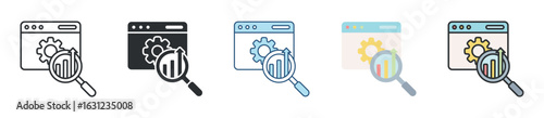 SEO Icon Set Multiple Style Collection