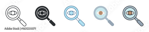 SEO Monitoring Icon Set Multiple Style Collection
