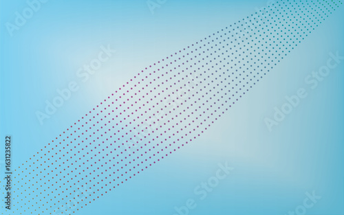 Diagonal dot array gradient sky blue backdrop