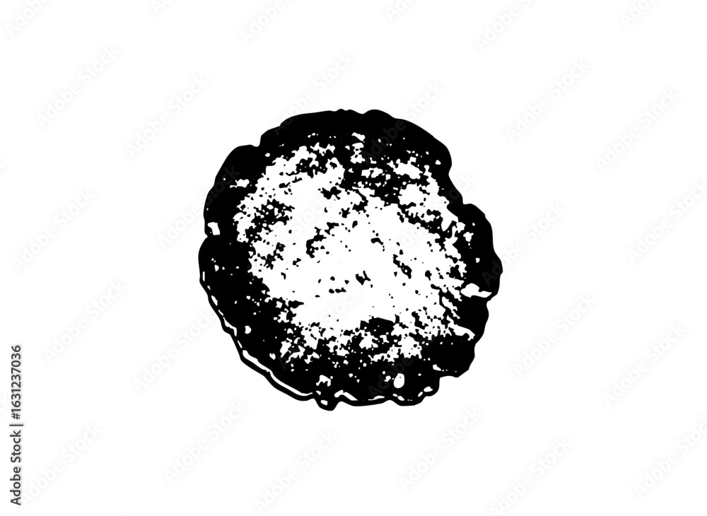 Fototapeta premium Vector Abstract dark blob with textured .