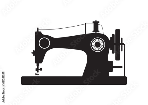 Sewing Machine silhouette vector illustration