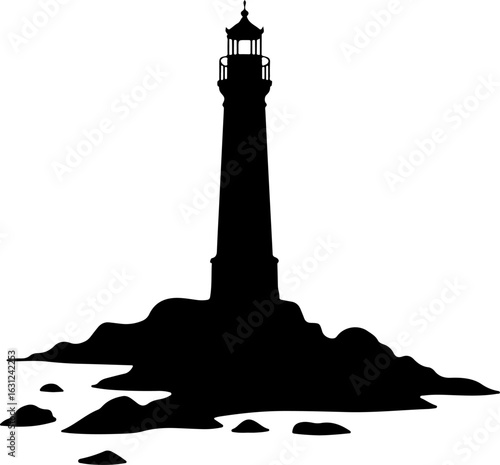 lighthouse silhouette vector illustration, lighthouse, tower, sky, sea, building, architecture, light, sunset, beacon, ocean, beach, landscape, landmark, water, travel, tall, house, coast, clouds, coa