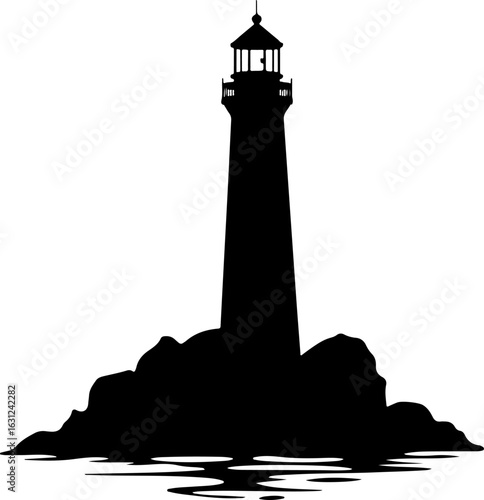 lighthouse silhouette vector illustration, lighthouse, tower, sky, sea, building, architecture, light, sunset, beacon, ocean, beach, landscape, landmark, water, travel, tall, house, coast, clouds, coa