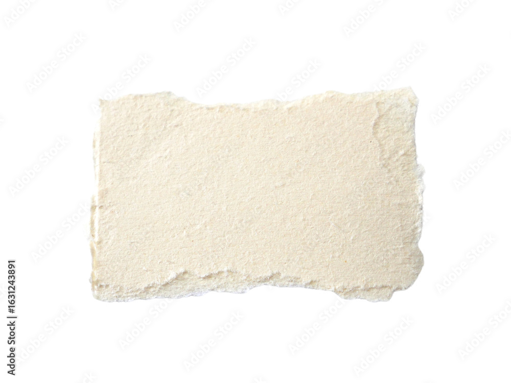 Obraz premium Pieces of torn or cut white cardboard isolated design element on transparent background.