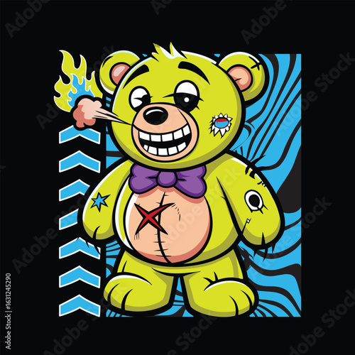 Cool panda for streetwear design