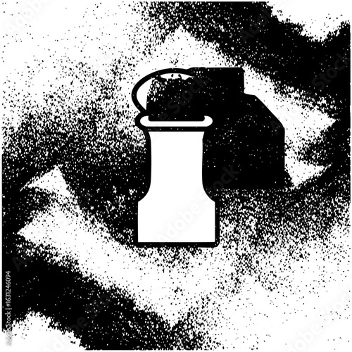 Vector Vintage kerosene lantern with a minimalist .