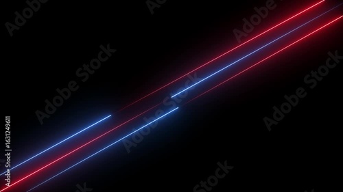 line up to down.Abstract neon light animated on a dark background. Abstraction neon Lines moving up screen saver. Glowing neon digital stripes line on black background.