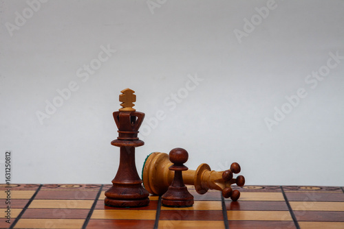 Foto The battle on the chessboard