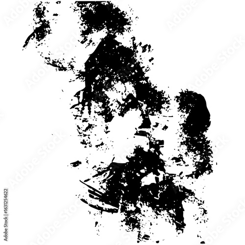 Vector Abstract black splatter element.