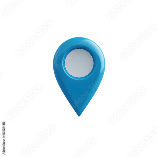 3d blue location pin icon in white png transparent background Free Download 3d blue location pin icon in white png transparent background - GFXLoad