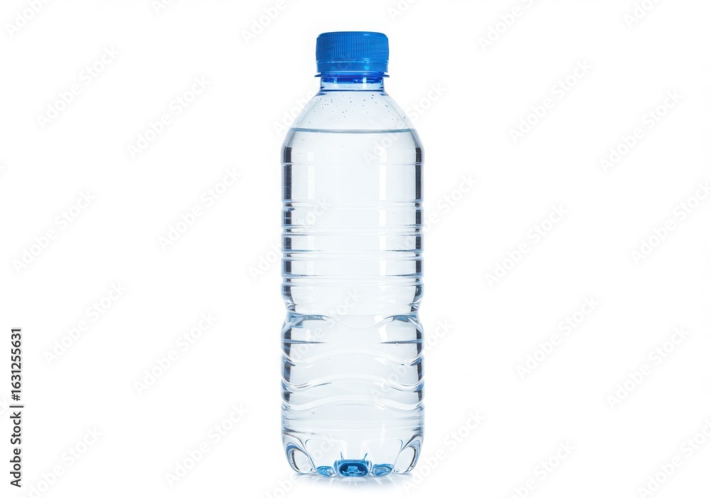 Fototapeta premium Clear plastic bottle filled with refreshing water