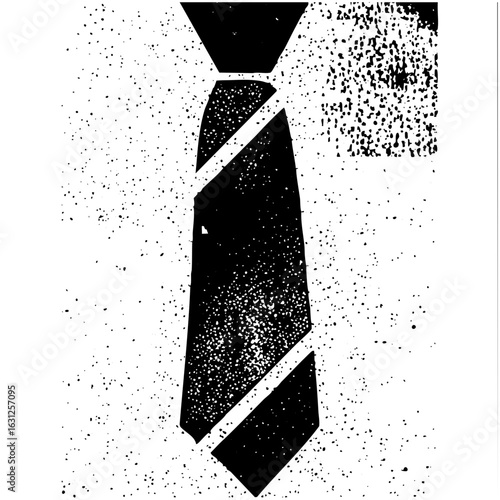Vector Abstract necktie with diagonal disruption