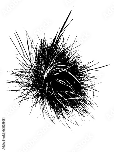 Vector Dynamic burst of abstract black lines creates an energetic explosion.