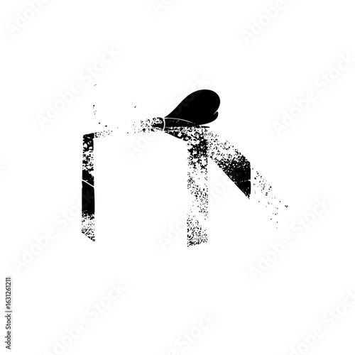 Vector Abstract fuel pump with dissolving effect.