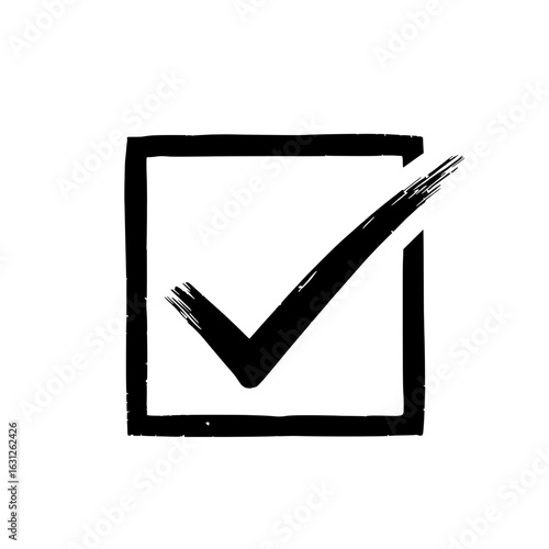 Icon of Achievement: A crisp image of a check mark symbol enclosed in a square, the icon stands as a clear representation of tasks accomplished, choices made, and success realized.