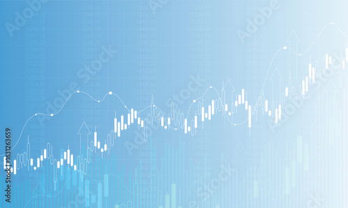 Stock market investment trading graph in graphic concept suitable for financial investment or economic trends business idea. graph growth technology background. vector design.