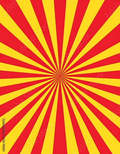 Red and yellow sunburst pattern background