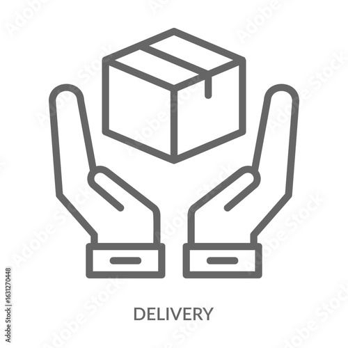 Delivery   Icon Line Style. Design Vector Illustration
