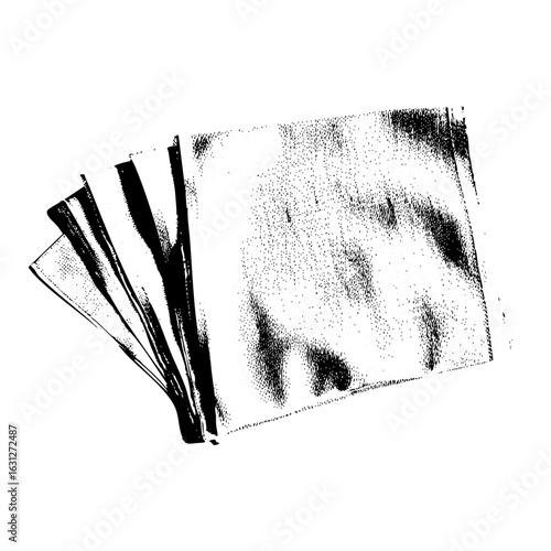 Vector Abstract face and fanned shapes .