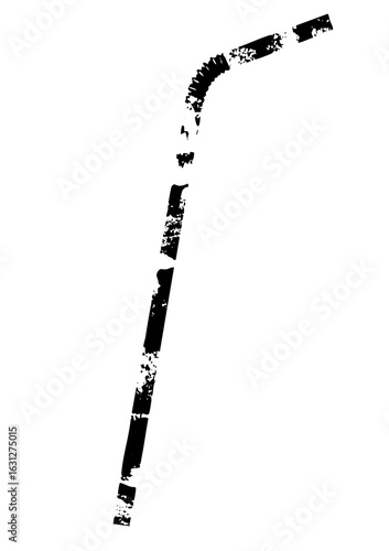 Vector Abstract black with a sharp bend resembling a stylized checkmark or directional indicator.