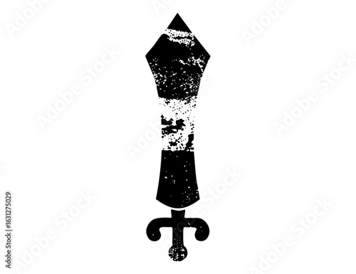 Vector Elegant door knocker with ornate details.