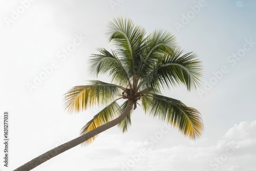 Wallpaper Mural Graceful palm tree reaching towards a bright sky, evoking tropical serenity and vacation dreams. Torontodigital.ca