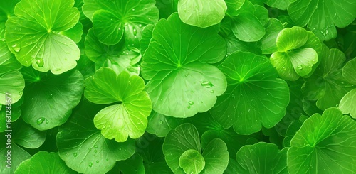 close up of Gotu Kola Centella Asiatica herbal plant