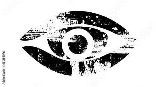 Vector Distressed eye with circular pupil.