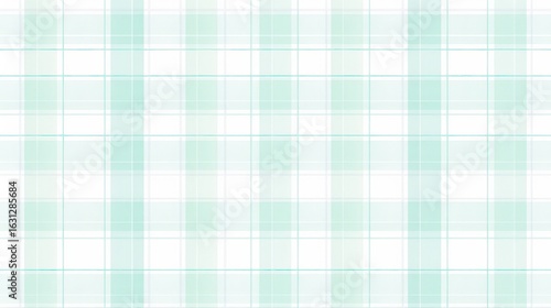 Elegant mint green and gray plaid pattern with subtle