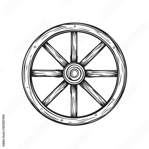 wooden wheel silhouette,  wheel silhouette icon, wheel vector silhouette, isolated wheel Vector,wheel Silhouette,wheel icon set, black wheel symbol for you,color Vector illustration, 