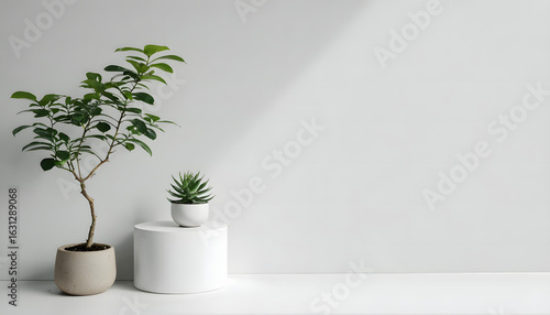 plant in a white vase