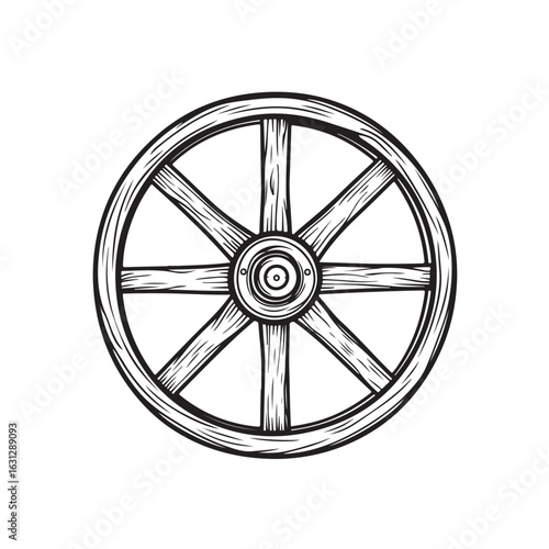 wooden wheel silhouette,  wheel silhouette icon, wheel vector silhouette, isolated wheel Vector,wheel Silhouette,wheel icon set, black wheel symbol for you,color Vector illustration, 