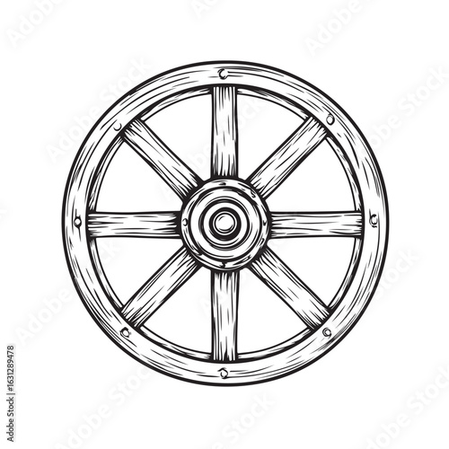 wooden wheel silhouette,  wheel silhouette icon, wheel vector silhouette, isolated wheel Vector,wheel Silhouette,wheel icon set, black wheel symbol for you,color Vector illustration, 