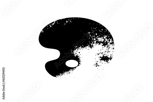 Vector Abstract decaying form with circular void .