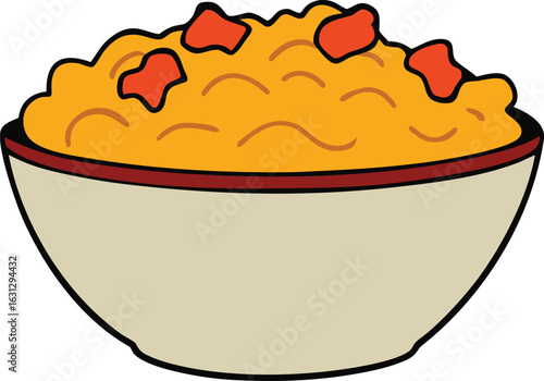 Delicious bacon mac and cheese bowl with crispy topping
