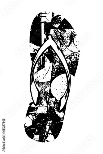 Vector Abstract grim reaper with and arched window.