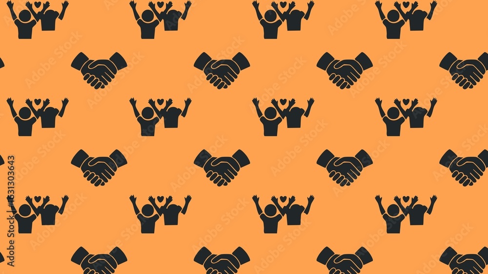Fototapeta premium Friendship day vector pattern design