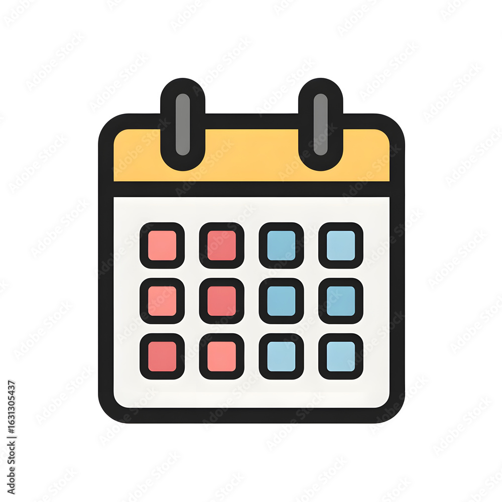 Calendar icon highlighting celebration days, perfect for New Year?s planning and events. Calendar icon highlighting celebration days, perfect for New Year?s planning and events.