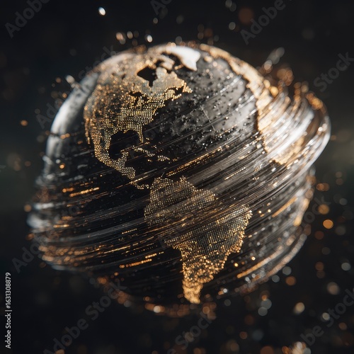 Abstract Earth, swirling, dynamic