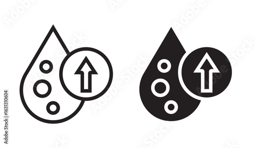 High cholesterol icon vector outline set illustration sign, High cholesterol icon set in black glyph style. silhouette collection vector illustration.
