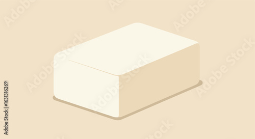 Tofu Block, Minimalist Background, Product Mockup, Healthy Diet Image