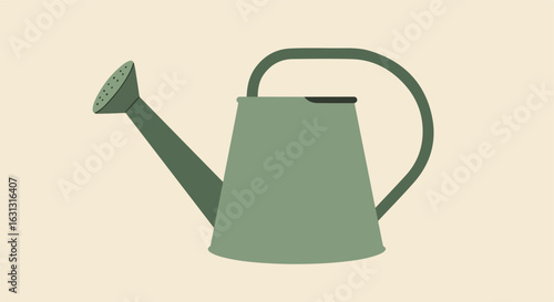 Watering can with a plain background for gardening, agriculture, or design use