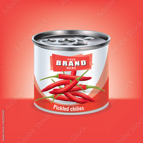 Design of aluminum cans for pickled chilies