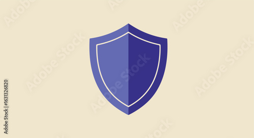 Free Download Blue shield icon on a beige background offers online protection for a secure system - GFXLoad