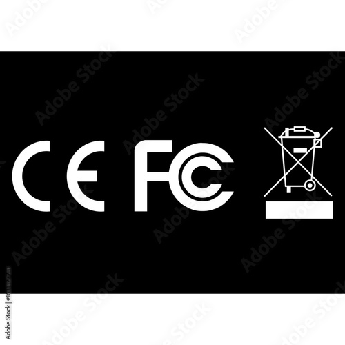CE FCC WEEE VECTOR ICONS