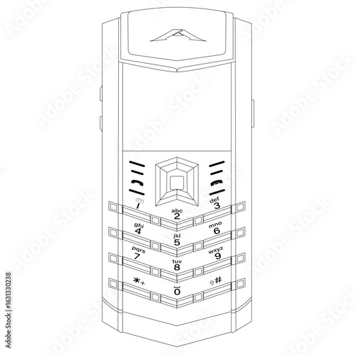 Tableau sur toile Mobile phone outline